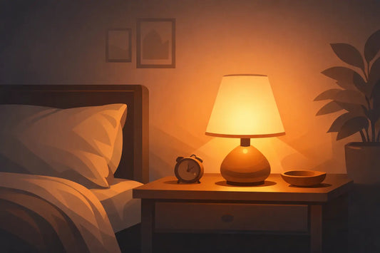 Nočná lampa s teplým svetlom do spálne