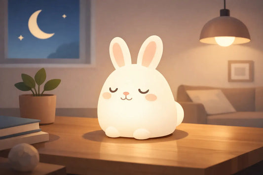 Silikónová lampa v tvare zajačika do domácnosti