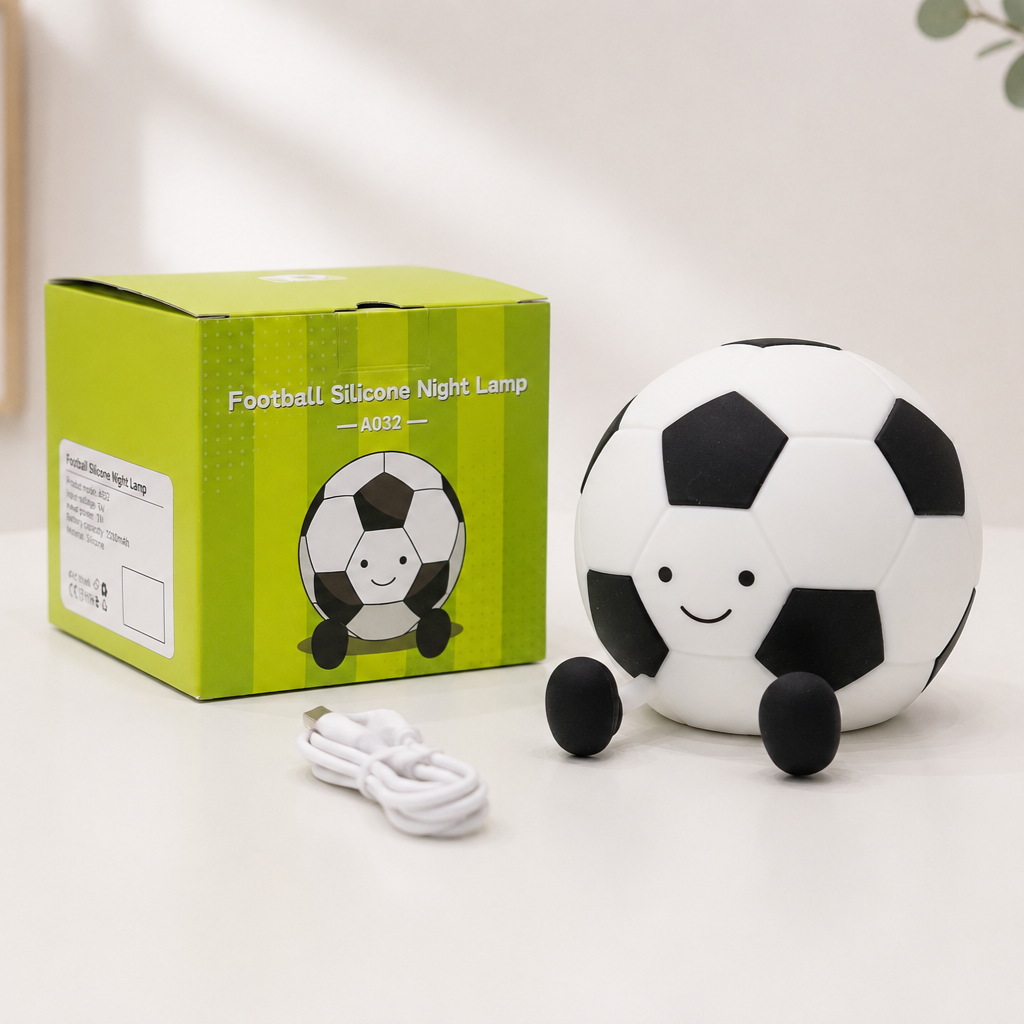 Goalie a futbalová lopta - Nočná LED lampa ⚽