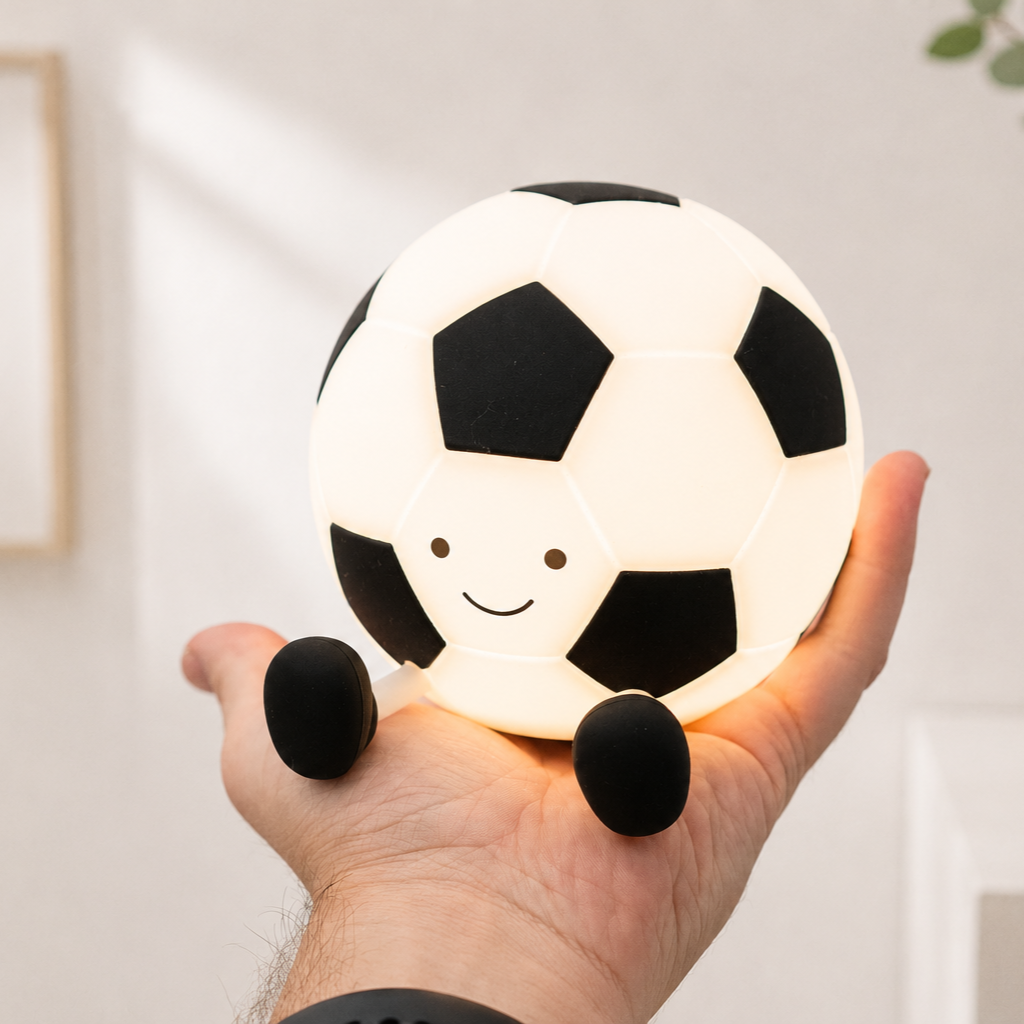 Goalie a futbalová lopta - Nočná LED lampa ⚽