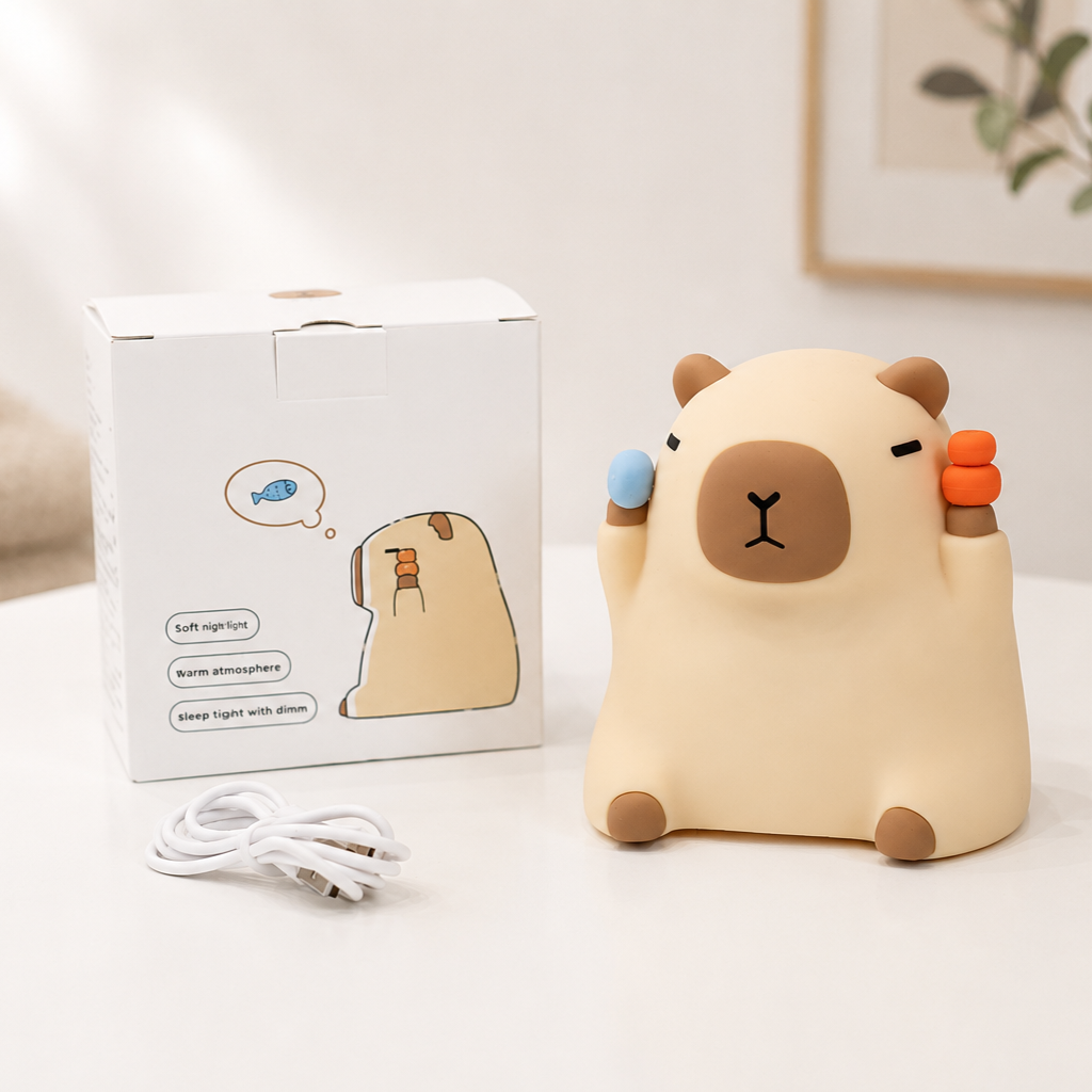 Moki a Capybara - Nočná LED lampa
